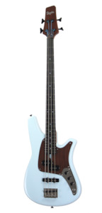 4-String ROLLY™ Bass Guitar. Sky blue. Ash body, rosewood neck and fingerboard.