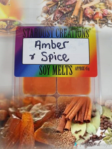 Products: Soy melts, Amber & Spice