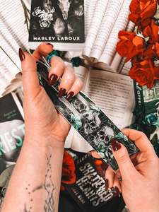 For Spicy Bitches Only: Skull - Spank Me Whip-End Bookmark