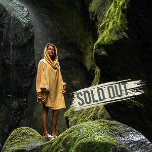 Yellow Poncho Towel Starfish & Moss