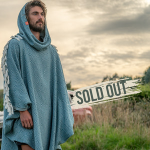 Products: BLUE TOWEL PONCHO NZ Starfish & Moss