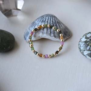 Rainbow Tourmaline | Gold-Filled Ring