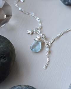 Aquamarine Necklace | Sterling Silver | One off