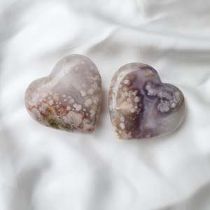 Hearts: Flower Agate | Crystal Heart (Large)