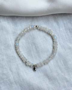 Round Bead Bracelets: Athena Bracelet | Rainbow Moonstone