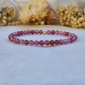 Strawberry Quartz | Crystal Layer Bracelet