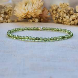 Round Bead Bracelets: Peridot | Crystal Layer Bracelet