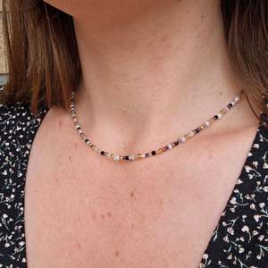 Palm Stones: Astara Necklace | Amethyst ~ Pearl ~ Citrine ~ Black Tourmaline