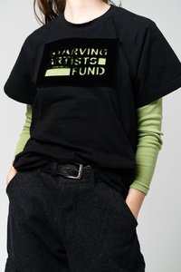 Laser cut logo tee - STARVING ARTISTS FUND