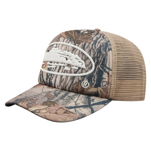 Corteiz Puff Print Trucker 'Forest Camo'