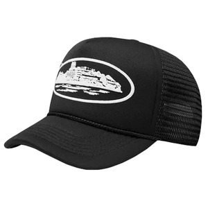 Corteiz Puff Print Trucker 'Black/White'