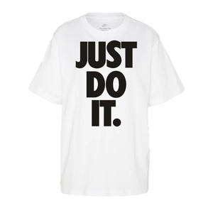 Nike: Nike Just Do It Block Tee 'White/Black'
