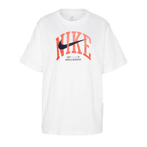 Nike Sportswear Department Tee 'White Orange/Navy'