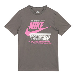 Nike: Nike Sportswear Engineered Tee 'Mushroom/Pink'