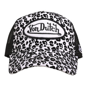 Hats: Von Dutch Trucker 'Black/White Animal Print'