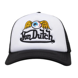 Hats: Von Dutch Flying Eyeball Trucker 'White/Black'