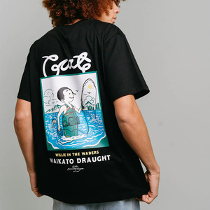Crate Clothing: Crate x Willie The Waiter Waders Tee 'Black'