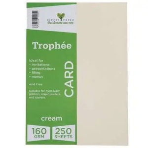 Products: TROPHEE A4 160G 250PK CREAM - Stationery City Office & School Supplies NZ
