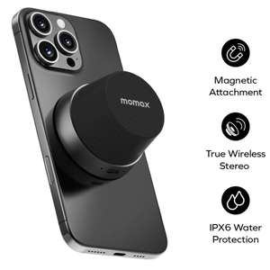 Products: Momax 1-Vibe Go 2 In 1 Magnetic Portable True Wireless Speaker & Phone Stand - Stationery City Office & School Supplies NZ