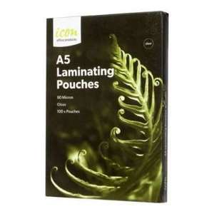 Products: Icon Laminating Pouches A5 Gloss 80mic, Pack Of 100 - Stationery City Office & School Supplies NZ