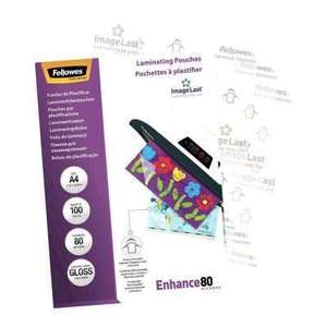 Products: Fellowes A4 Gloss Laminating Pouch 80 Micron X 100's - Stationery City Office & School Supplies NZ