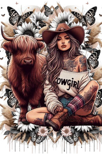 Sale Items: Highland Cow & Cowgirl - Reusable Notebook, Animal, Cows
