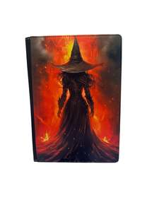 Reusable Notebook Covers: Witch In Fire - Reusable Notebook, Witchcraft, Flames