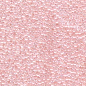 Size 11 Miyuki Seed Beads: Size 11 Seed Bead, Pale Pink Ceylon (10gm)