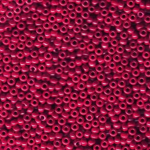 Size 11 Miyuki Seed Beads: Size 11 Seed Bead, Opaque Red Lustre (10gm)
