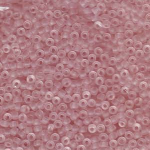 Size 8 Miyuki Seed Beads: Size 8 Seed Bead, Matte Transparent Light Tea Rose (10gms)