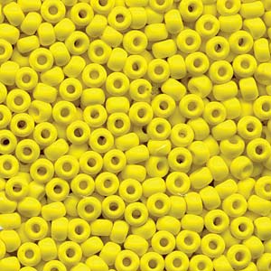 Size 6 Miyuki Seed Beads: Size 6 Seed Bead, Matte Opaque Yellow (10gms)