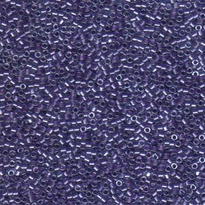 Size 11 Miyuki Delica Beads: Size 11 Delica Bead, Sparkling Purple Lined Crystal (5gms) SKU-DB906