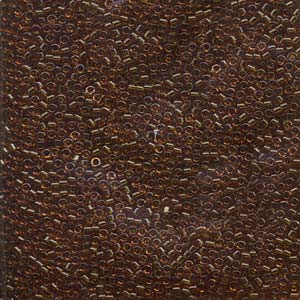 Size 11 Miyuki Delica Beads: Size 11 Delica Bead, Transparent Amber (5gms) SKU-DB709