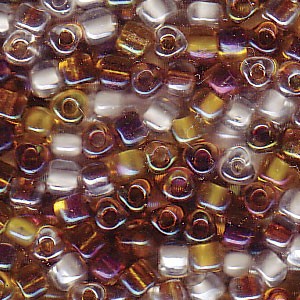 Size 8 Miyuki Tri Beads: Size 8 Tri Bead Mix, Honey Butter (10gms)