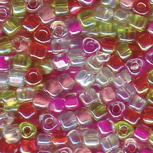 Size 8 Miyuki Tri Beads: Size 8 Tri Bead Mix, Tango (10gms)