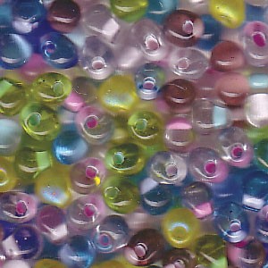 4x3mm Miyuki Drops: 4x3mm Drop Bead Mix, Circus (10gms)