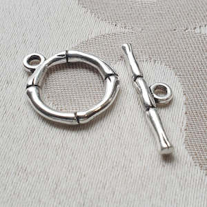 Clasps: Toggle Clasp, Silver, Ring:17mm/Bar:26mm (5 sets)