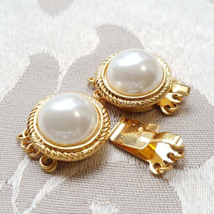 Clasps: Fancy Clasp, Gold, Triple Strand, 20x16mm (1pc)