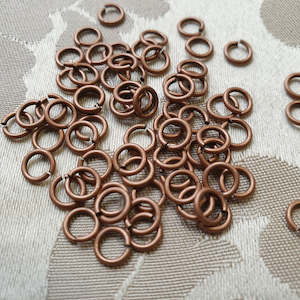 Jump Rings: Jump Ring, Antique Copper, 6mm, 18ga (5gms/45pcs)