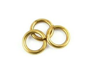 Jump Rings: Jump Ring, Old Gold, 9mm, 15ga (5gms/14pcs)
