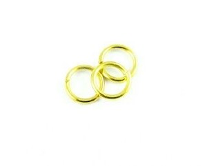 Jump Rings: Jump Ring, Gold, 6mm, 18ga (5gms/55pcs)