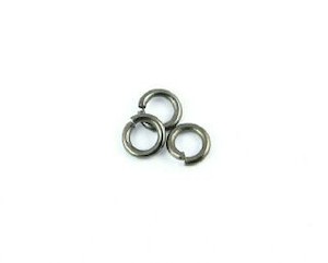 Jump Rings: Jump Ring, Black, 4mm, 20ga (5gms/165pcs)