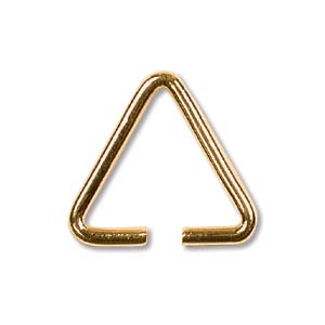 Bails Bell Caps: Bail Triangle, Gold, 14x13mm (10pc)
