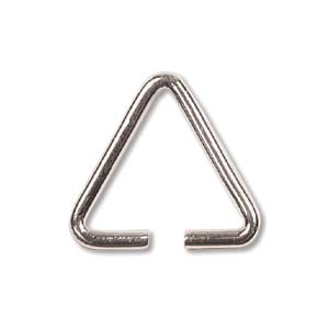 Bails Bell Caps: Bail Triangle, Silver, 14x13mm (10pc)