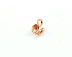 Leather Ends Clamshells: Clamshell, Copper, 3mm, Side Opening (20 pcs)