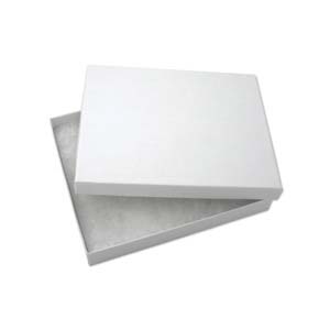 Gift Boxes: Gift Box, White Swirl, 152x127x25mm (1pc)