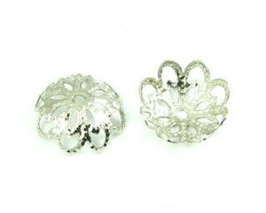 Bead Caps: Bead Cap, Nickel, 3x10mm (20 pcs)