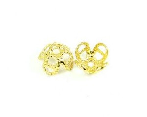 Bead Caps: Bead Cap, Gold, 4x7mm (20 pcs)