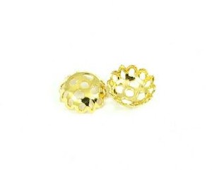 Bead Caps: Bead Cap, Gold, 2x7mm, A (20 pcs)