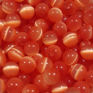 Catseye Beads: Catseye, Orange, 4mm (20pcs)